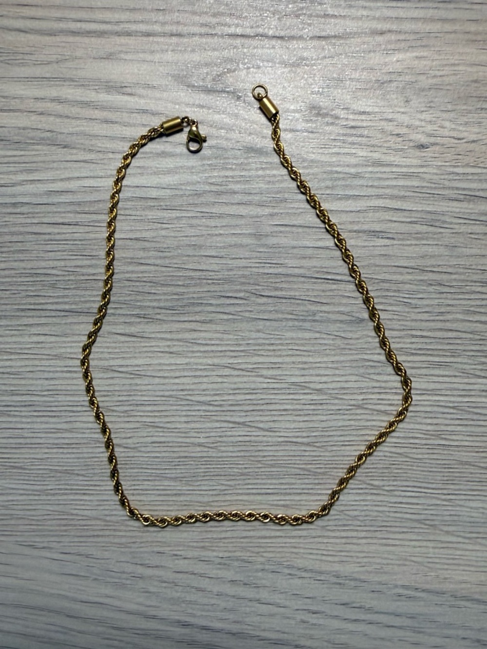 2/$10 | 3/4 mm twist chain gold necklace
